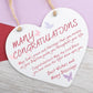 Congratulations Gift Heart Hanging Sign Gift Novelty Baptism Gifts