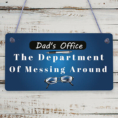 Dad's Office Funny Novelty Father's Day Man Cave Hanging Plaque Shed Gift Sign