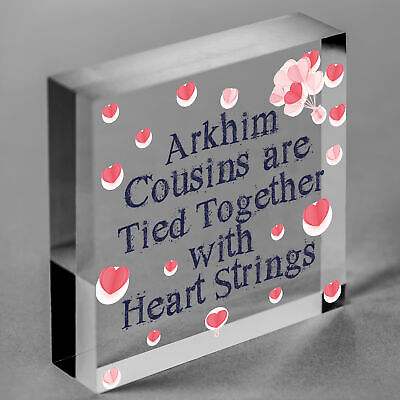 Cousin Gift For Birthday Christmas Wooden Heart Thank You Gift Keepake