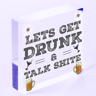 Funny Alcohol Sign Vodka Gin Beer Gifts Man Cave Home Bar Pub Hanging Plaque