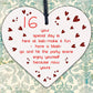 16th Birthday Gifts For Boys Girls Novelty Wooden Heart Funny Gift Son Daughter