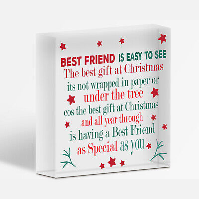 Christmas Gifts For Friend Christmas Card Friendship Thank You Wood Heart Plaque