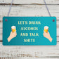 Novelty Funny Alcohol Sign Gin Vodka Beer Gift Friend Man Cave Home Bar Plaque