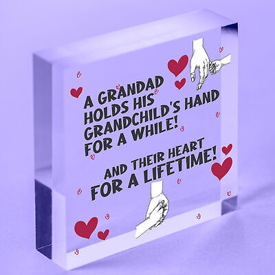 Special Gift For Grandad For Fathers Day Birthday Mirror Acrylic Gift