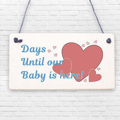 Chalkboard Countdown To Birth Sign Baby Shower Gift Mum Dad To Be Gifts New Born