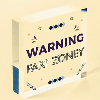 WARNING FART ZONE Funny Man Cave Sign Gaming Gift For Men Him Boys Bedroom Sign