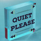 QUIET PLEASE Do Not Disturb Hanging Door Plaque Salon Treatment Bedroom Sign