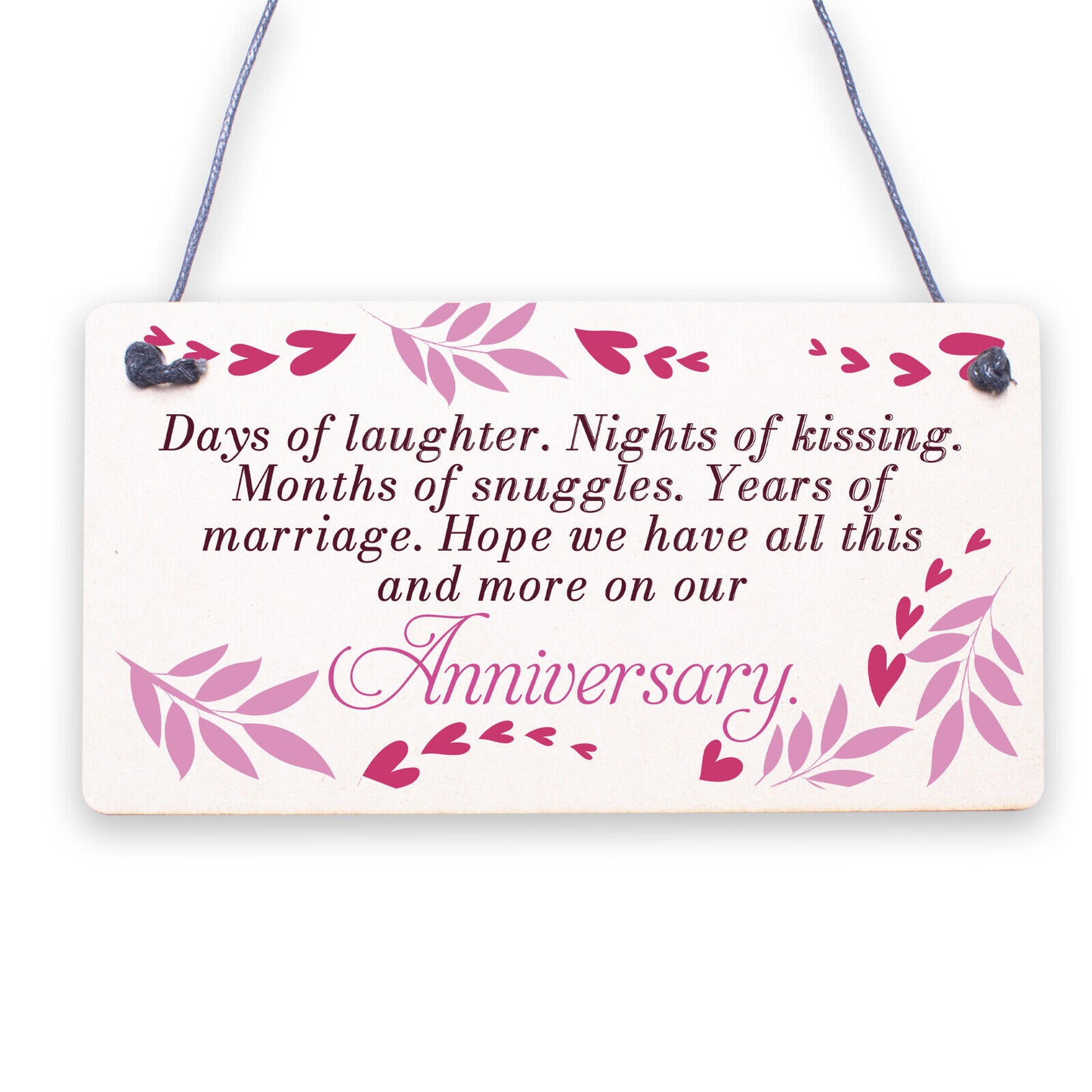 5th Wedding Anniversary Plaque Five Year Anniversary Gift For Her Husband Wife