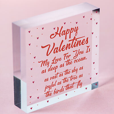 Valentines Gifts For Him Her Boyfriend Girlfriend Husband Wife Heart Keepsakes