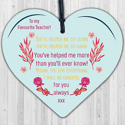 Teacher Gifts Poem Special Thank You Gift For Nursery Teacher Assistant Heart