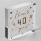 40th Birthday Gifts For Women / Men Heart 40th Birthday Card Birthday Decoration