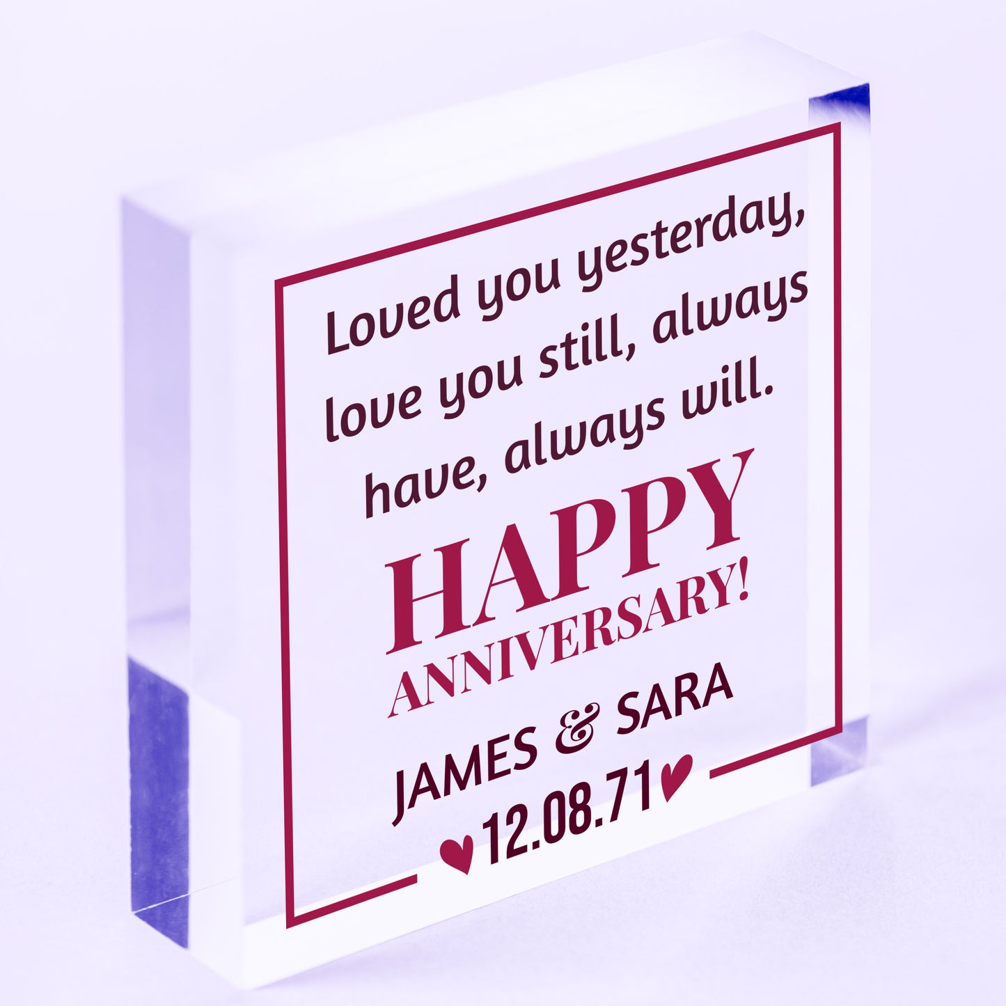 40th Wedding Personalised Anniversary Gifts Ruby Wedding Anniversary 40 Years