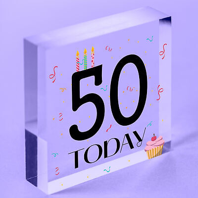 50th Birthday Wood Heart Gift Birthday Decoration 50th Birthday Gift For Him Her