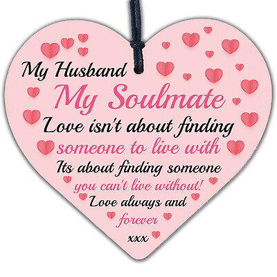 Soulmate Gift For Husband Heart Anniversary Gift For Husband Love Gift For Him