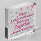 1st Anniversary Gift First Anniversary Wood Heart Husband Wife Boyfriend Gifts