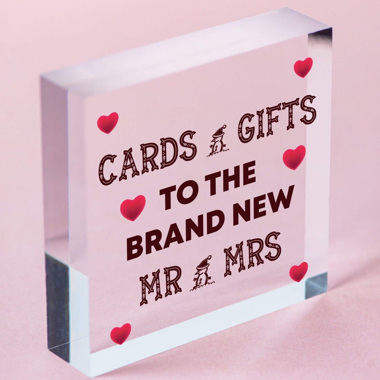 Cards & Gifts New Mr & Mrs Wedding Post Box Gift Table Decoration Plaque Sign