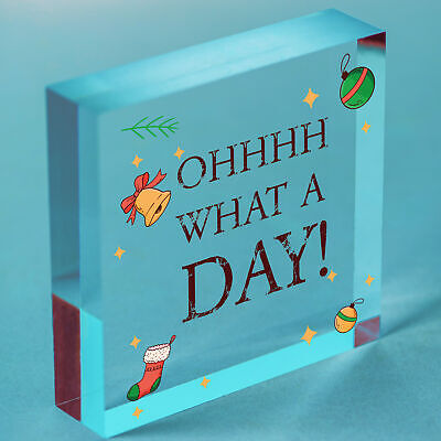 Oh What A Day Wooden Heart Funny Home Decor Sign Friendship Colleague Gifts