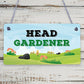 Garden Sign Head Gardener Plaque Garden Shed SummerHouse Sign Gift For Her Him