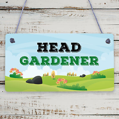 Garden Sign Head Gardener Plaque Garden Shed SummerHouse Sign Gift For Her Him