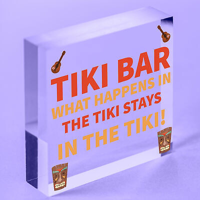 Funny Tiki Bar Decor Sign For Home Garden Bar Hanging Man Cave Cocktail Bar