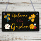 Welcome To Our Garden Sign Floral Design Home Decor Mum Nan Family Gift