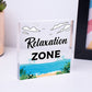 Relaxation Zone Hot Tub Man Cave Bathroom Garden Plaque Hanging Shed Sign