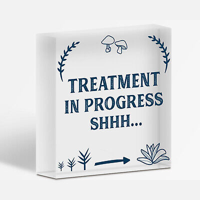 Treatment In Progress Wooden Plaque Door Sign Home Beauty Salon Best Friend Gift