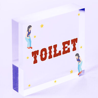 Retro Toilet Sign Funny Vintage Pub Bar Club Hanging Plaque Bathroom Loo Door