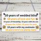 10th Wedding Anniversary Card Gift For Husband Wife Ten Year Anniversary Gift