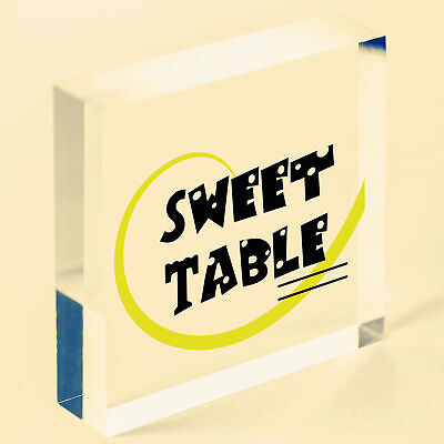 Sweet Table Wooden Freestanding Plaque Wedding Decoration Take A Treat Sign Gift