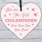 Best Childminder Ever Thank You Gift Mirror Acrylic Heart Leaving Gift Christmas