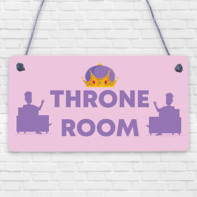 Throne Room Bathroom Toilet Door Plaque Bathroom WC Ladies Gents Sign Funny Gift