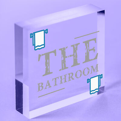 Bathroom Decor Marble Theme Hanging Bathroom Toilet Sign Home Decor Gift