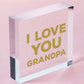 Silver Heart Tin Grandpa Gift Christmas Birthday Present To Say I Love You