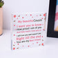 Cousin Birthday Christmas Card Birthday Gift Wooden Heart Thank You Keepsakes