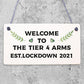 Tier 4 Arms HOME BAR Sign Garden Shed Garage Man Cave Bar Plaque