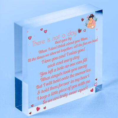 Mum Memorial Gifts Mum Memorial Plaques Wooden Heart Mum Memorial Birthday