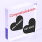 Congratulations Couple Wedding Engagement Gift Hanging Plaque Cute Love Sign