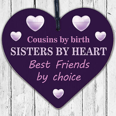 Cousin Keepsake Gift For Christmas Birthday Heart Best Friend Sister Plaques