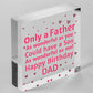 Dad Birthday Gifts From Daughter Wooden Heart Funny Novelty Gift For Him