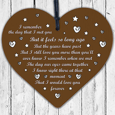 Handmade Boyfriend Girlfriend Husband Wife Gift Wooden Heart Valentines Day Gift