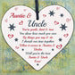 Auntie And Uncle Plaque Wooden Heart Quirky Gifts For Uncle Auntie Keepsake Sign