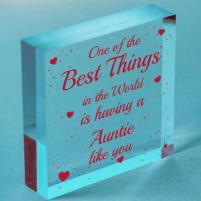 Best Auntie Gift For Birthday Christmas Engraved Heart Thank You Auntie Gift