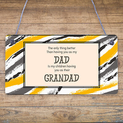 Dad Grandad To Be Grandparent Gifts Hanging Plaque Thank You Birthday Gifts