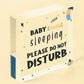 Baby Sleeping Hanging Heart Baby Son Daughter Bedroom Plaque Do Not Disturb Sign