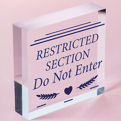 Restricted Section Do Not Enter Wizardry Hanging Plaque Magic Gift Sign