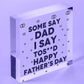 Rude Fathers Day Gifts Novelty Wooden Heart Funny Gifts For Dad Stepdad