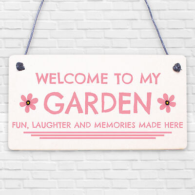 Garden Welcome Signs Novelty Garden Shed Plaques Home Decor Garden Gifts