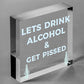 Funny Alcohol Sign Man Cave Home Bar Pub Hanging Plaque Vodka Gin Beer Gifts