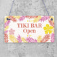 Tiki Bar Open Hanging Bar Plaque Beer Cocktail Beach Decoration Sign Friend GIFT